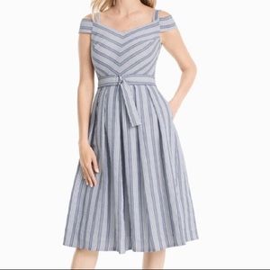 WHBM Cold Shoulder Striped Sundress Sz 2
